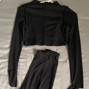 2- Piece Black Long Sleeve Set